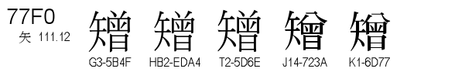 U+77F0